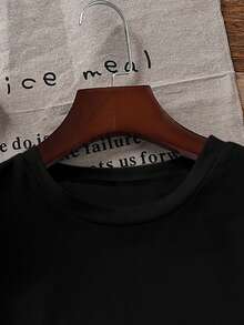 Black Cat Playing Keyboard Under Moon 180g Milk Silk Double Grinding Women's T-Shirt,Comfortable,Suitable,Casual Versatile Tops, Street Wear, Daily Outfits, Free Shipping - 黑色 - 查看 7