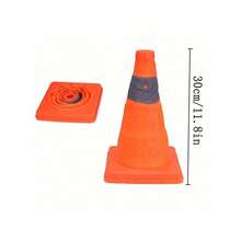 1 pieza Cono de tráfico telescópico apto, Cone de seguridad, Estilo cubo de helado, Barrera portátil de emergencia para carretera