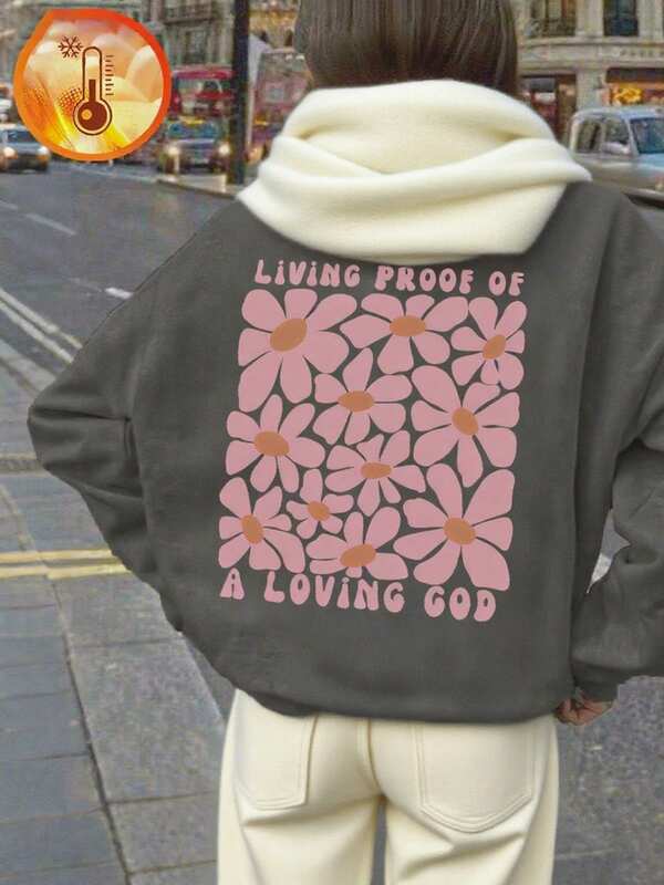 1 Stück Tween Mädchen Sweatshirt mit Slogan-Aufdruck, Rundhals-Ausschnitt, warmer Pullover-Hoodie, Langarm-Top für junge Studenten, Herbst/Winter