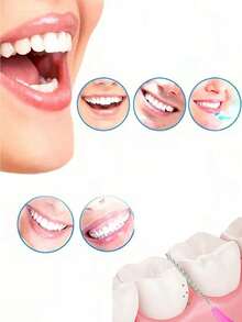 5/20/50/100支装成人直牙线棒，清洁牙缝，正畸牙缝，牙齿清洁，软毛牙间刷，正畸牙线棒，一次性牙间清洁器（粉色） - 彩色 - 查看 4