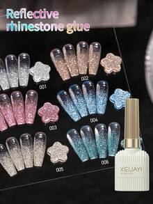 XEIJAYI 1Pc 15ml Reflective Disco Diamonds Gel Nail Polish With The Holographic Glitter Diamond Collection Gel Nail Polish Perfect For Manicure DIY