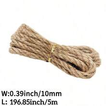 10mm 2/5/10M Jute Rope Garden Twine String Indoor And Outdoor DIY Twisted Home Decor Crafts For Gardening Thick Rope - Multicolor - View 14
