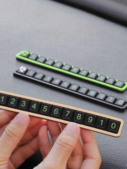 1 permis de parcare temporar auto cu număr de telefon, placă de telefon luminoasă antiderapantă, decor interior