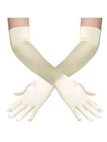 D EXCEED 1/3 Pairs Of Women's Long Gloves - Elegant Accessory - Perfect For Bridal Looks, Art Deco Themed Weddings, Vintage Tea Parties, Garden Soirees, Classic Formal Dinners And Opera Performances​ - Multicolor - View 22