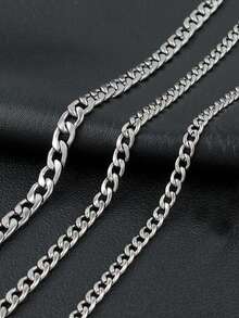 1 pieza Pulsera básica clásica cubana de acero inoxidable para hombres, joyería de estilo hip-hop, deportiva y ruda, regalo de joyería de moda adecuado para fiestas y playas