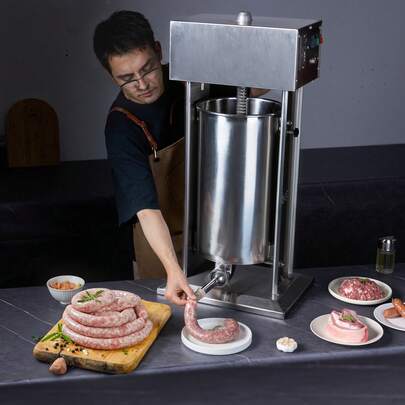 Embutidora de salchichas eléctrica 25 L Embutidora de carne vertical Acero inoxidable 304