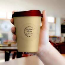 Custom Clear Plastic Stickers With Black Print - Personalized Handmade Lavender Wreath Decals - 50-Pack Adhesive Labels With Love By Your Name