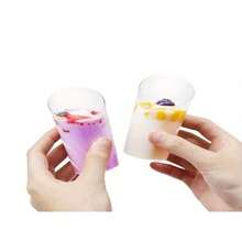 60/50/40/30/20/10 buc pahare rotunde înclinate pentru mousse, pahare pentru desert, pahare pentru lapte, pahare pentru tort și înghețată, groase și durabile, rezistente la căldură și frig, design înclinat pentru băut fără pai, pahare transparente cilindrice cu margine înclinată pentru petrecere, potrivite pentru nunți, zile de naștere, evenimente, restaurante, teme de Crăciun