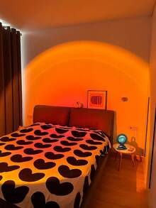 16 Colors RGB Sunset Projection Lamp | Remote Control Stage Projection Light, USB Powered | Smart Dimming & Color Adjustment | Romantic Sunset Desktop Lamp | LED Ambient Lighting For Party, Wedding, Photography And Home Decor | Perfect Gift