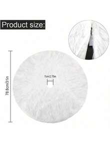 1pc Christmas Tree Skirt, White Plush Faux Fur Classic Christmas Tree Skirt For Christmas Tree Decoration Holiday Party Indoor Outdoor Decoration, Perfect Theme Party Decoration, Christmas Family Party Decoration Home Decor Christmas Decorations Room Decor Winter