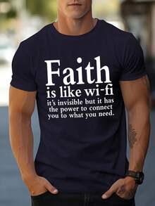 Simple Printed Men's Regular Shoulder-Shirt - White - View 2