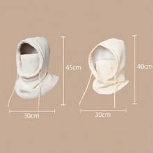 Ladies' Windproof Hat - Warm And Snow Proof Hooded Face Mask With Neck Cover, Black Knitted Skiing Face Mask, Suitable For Outdoor Winter Activities, Cold Weather Protection