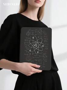 xercxerc Black Geometric Math Formula Printed On PU Leather Flip Cover, TPU Soft Back, 3-Fold Stand Function, Built-In Pen Slot, Shockproof And Drop Protection, Auto Wake/Sleep Feature, IPad Air 11-Inch Case, IPad 9th/10th/11th Generation Case, Fall IPad Case, Back To School Case, Compatible With IPad Pro 12.9/11/10.9 (2025/2024), IPad Air 10.9/10.5, IPad Mini 8.3, Galaxy Tab S10+/S9+/S8+ And More - 黑色 - 查看 6