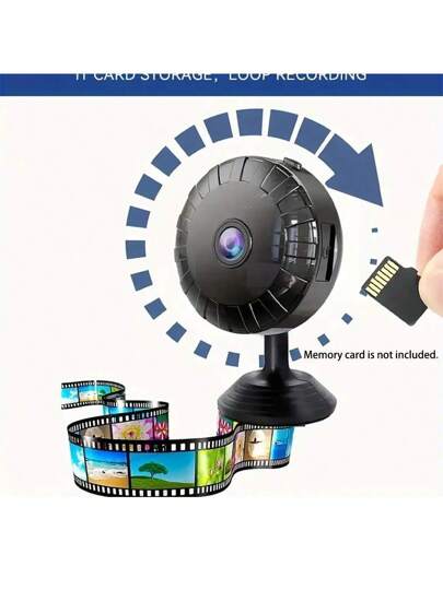 HD Mini WiFi Security Camera Night Vision Motion Alerts USB Rechargeable, Portable, Wide Angle, Easy App Setup view 4
