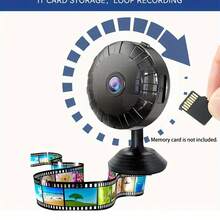 Telecamera di WiFi mini HD con visione notturna e avvisi di movimento - Ricaricabile USB, portatile, grandangolare, facile configurazione tramite app