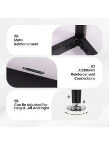 Modern Rectangular Dining Table Kitchen Table With Marble Effect Top And Metal Legs, 120x70cm Wooden 4-6 Seater Dinner Table For Home, Cafe And Restaurant - White - View 6