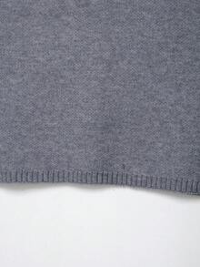 YROOE Fashion Women's Casual Niche Asymmetrical Design Knitted Vest Sweater Vest - Grey - View 8