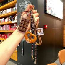 Cute Bread Keychain Autumn Winter Melad Series Cute Bread Pendant School Bag Decoration Key Pendant - Mặt dây chuyền phong cách H2miu - Croissant - Xem 5