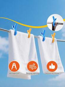 沙滩巾夹、塑料衣夹、防风沙滩巾夹、衣架夹、衣钉、强力弹簧夹、沙滩椅毛巾夹、袜子衣夹、大号塑料衣夹、塑料衣夹，用于固定毛巾、毯子、被子、晾衣绳上的衣服、日光浴床椅、泳池椅、巡航用重型衣服夹，多种颜色，颜色随机，适合家庭和旅行使用 - 彩色 - 查看 8