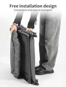 Outdoor Portable Large Folding Bed Suitable For Indoor, Outdoor And Camping - Grey - View 5