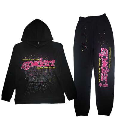 Hip  Hop  Spider  Hoodies Set  Y2k Hoodie Tracksuit Pullover Sweatshirt For Women Men Matching Hoodies Street Suit Two-Piece Set