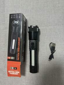 2pcs High Brightness Rechargeable LED Battery Power Supply, Multi-Function Flashlight With 6 Modes, COB Side Light, USB C, Powerful Handheld Flashlight, Great For Emergency Power Outages And Outdoor Lighting - 2 CÁI - Xem 11