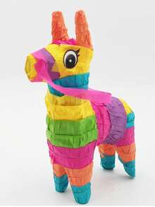 Mini Donkey Shaped Piñata, Suitable For Carnival And Mexican Parties Decoration - Colorful Paper Craft, Great For Birthday Celebrations And Holiday Party Centerpieces.