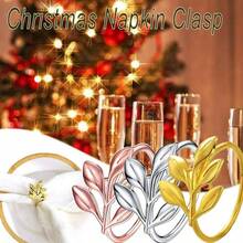 2-100 حلقة مفرش طاولة على شكل أوراق شجر الذهبية، حلقات مفارش طاولة على شكل أوراق الصفصاف، حلقات مفارش طاولة بطراز عتيق، حلقات مفارش طاولة ثلاثية الألوان أنيقة، مناسبة لديكور طاولات الأعياد والأعراس والحفلات والولائم وفنادق، حلقات مفارش معدنية بتصميم أوراق شجر إبداعي، مناسبة للأعياد والتخرج والأعراس والحفلات والاستخدام اليومي (ذهبي وفضي وزهري)، مثالية لديكور طاولات البوفيه' - متعدد الألوان - مشاهدة 4