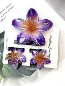 1 peça/3 peças/6 peças/18 peças Clipes de Cabelo com Estampa Floral Casual de Plástico ABS (Resina ABS) 2026 Novo Eletrodepositado Margarida Flor Muito Vendida, Adequado para Férias, Viagem, Festa, Aniversário, Escritório, Acessórios de Cabelo de Verão na Praia Clipes de Garra Flor Clipes de Cabelo Férias Presilha de Cabelo Moda - Multicolorido - Visão 9