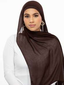 1pc Women's Soft Asymmetrical Digital Printed Pattern Printed Modal Hijabs Scarf - Multicolor - View 9