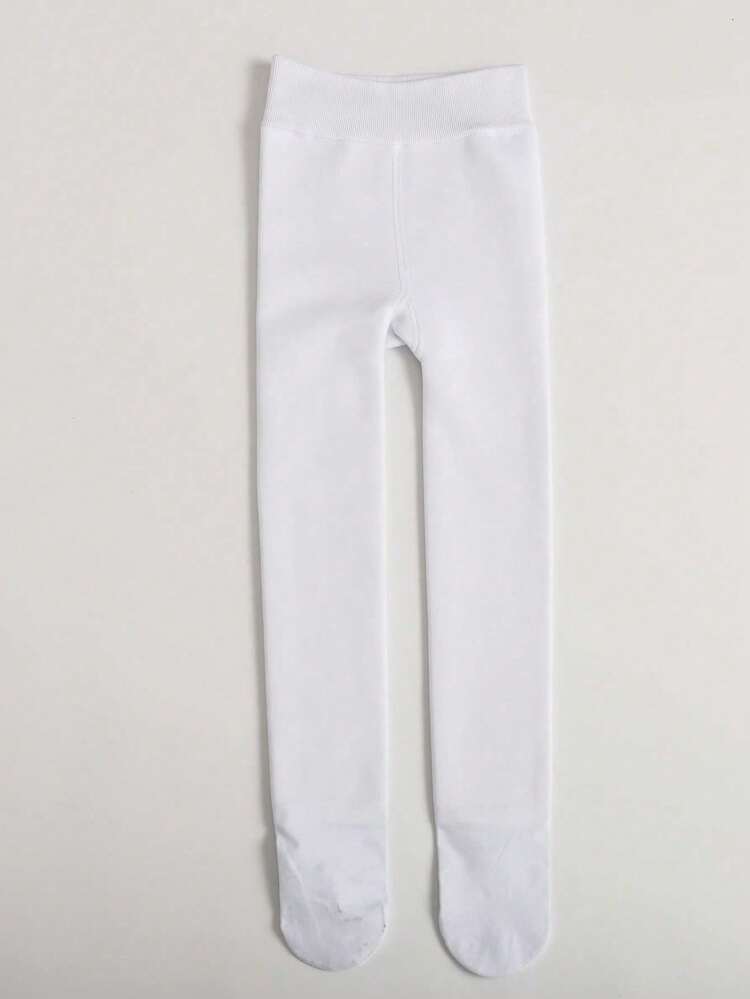 3 件/包 女童/幼儿经典简约休闲保暖内衬厚保暖紧身裤，亲肤柔软时尚百搭打底裤，适合秋冬日常穿着或节日礼物 - 彩色 - 查看 14