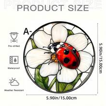 1pc Ladybug Acrylic Sun Catcher, Window Hanging Pendant, Is An Ideal Commemorative Gift For Family, Lovers, Friends, Holiday Decoration, Home Decoration, Mother's Day, Wedding Season Decoration, Birthday Gift, Wall Decoration Art