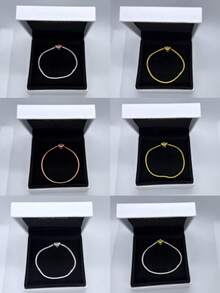 1件女士手链底座，串珠吊坠，DIY手链扣，适合日常佩戴，也是节日、生日礼物的理想之选。