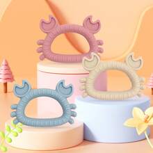 1pc Silicone Baby Teether, Crab & Rabbit Shaped Teething Toy, Thanksgiving, Halloween, Christmas Gift - Crab - View 8