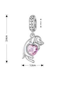 WOSTU 1件925纯银可爱动物宠物吊坠，柯基犬、西施犬、腊肠犬串珠吊坠，适合搭配手链、项链、DIY首饰、礼品 - 彩色 - 查看 14