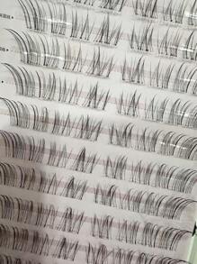 80pcs Soft & Thin Oblique Feathery Bat-Shaped Baby Lashes, Transparent Stem, Natural & Messy Fairy Lashes, C-Curl Lash Extensions Without Glue Lash Clusters,Eye Lash Clusters,Individual Eyelashes,Lashes,Fake Lashes - C - View 6