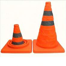 1 pieza Cono de tráfico telescópico apto, Cone de seguridad, Estilo cubo de helado, Barrera portátil de emergencia para carretera