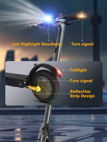 Mankeel MK086 Electric Scooter (Professional Class) – 10-Inch Vacuum Tires, Top Speed 40 Km/H (25 Mph), Range Per Charge 40 Km (25 Miles), 800-Watt Motor (Rear-Wheel Drive), 25° Climbing Ability (48 V, 800 W Power), Electronic Brake + Dual Front And Rear Disc Brakes, Dual Brake Levers, Handlebar-Mounted Turn Signals, Electric Scooter For Off-Road And Everyday Use, Suitable For City Traffic, Outdoor Rides, Two-Up Riding, Christmas Gift, Thanksgiving Gift - 黑色 - 查看 8