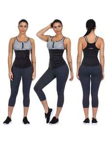 Waist Belt Trainer, Body Shaping Suit, Abdominal Shaping Sheath, Women's Abdominal Control Waist Belt Gym Gym Accessories Fajas Lumbares - Black - View 4