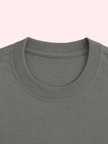 Kit 2 Oversized Premium Cotton Street Style T-Shirts - 灰色和棕色 - 查看 5