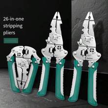 Multi-Functional Folding Electrician's Pliers - Titanium Steel Wire Stripper, Industrial-Grade Tool With Crimping, Gripping, Twisting, Nail Pulling And Screwdriver Functions - Compact Design For Easy Storage