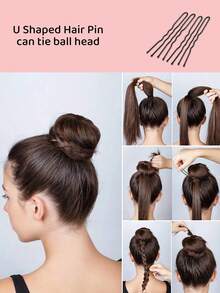 100个发夹套装，带收纳盒，金属发夹，女士发饰，法式U型夹和普通夹子，收纳盒（黑色/棕色/金色/银色），爪夹，美发造型套装，礼品，夏季，假日，旅行，头部饰品 - 100組合套裝 - 查看 8