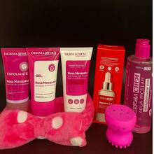 Rosa Mosqueta Skin Kit 7 Units - Soap / Exfoliant / Gel / Hyaluronic Serum / Micellar Water / Strip And Octopus Sponge / - 淺粉色 - 查看 3