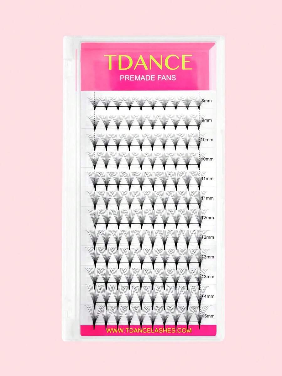 TDANCE 1Box 12Rows 120 Fans 10D Premade Eyelash Extensions Pointy Base Volume Fans Middle Stem Faux Mink Makeup Cilios 0.07 C D 8-15mmlash Clusters,Eyelash Clusters,Individual Eyelashes,Lashes,Fake Lashes