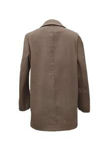 Retro Casual Commuter Pocket Jacket For Women - Khaki - View 4
