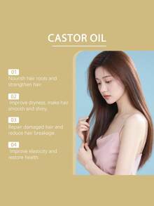 Dầu dưỡng tóc Castor Oil 50ml, giàu dưỡng chất, giúp tóc chắc khỏe, cải thiện tình trạng tóc khô và xơ rối, tăng độ mượt và bóng, giảm xơ rối, thúc đẩy sức khỏe da đầu và sự phát triển của tóc. - Dầu dưỡng tóc thầu dầu - Xem 7
