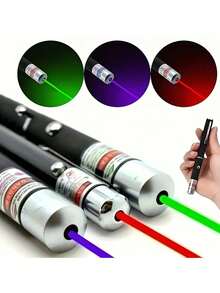 1pc Multi-Color Laser Pointer Pen, Versatile Laser Pointer, Cat Dog Pet Toy, LED Night Light With Steel Clip, Suitable For Pet Indoor Training, Chasing Toys, Presentation Pointer, File Demonstration