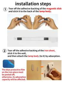 1pc LED Motion Sensor Light, Cabinet Wardrobe Light, Wireless LED Night Light, Staircase Backlighting, Rechargeable, Suitable For Room, Kitchen, Kitchen Accessories, Closet, Staircase, Hallway And Cabinet, Kitchen Decor, Bedroom Decor, Bedroom, Lamp, Light, Room Decor, Sensor Light, Kitchen Light, Battery Wall Light, Ceiling Light, Battery Light, Christmas, Halloween, LED Light, Wall Light, Bedroom Light