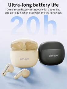 Lenovo EA140 Bluetooth Headset Wireless Ear Clip Open Non-In-Ear Long-Lasting Sports Running Ear Hanging Call Chinese Packaging - White - View 3