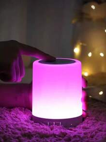 Premium 7-Color Tap Lamp Bluetooth Speaker, Handheld Touch Control TF Card Slot Speaker, High Quality Rechargeable Bass Booster Large Volume Tap Lamp Bluetooth Speaker